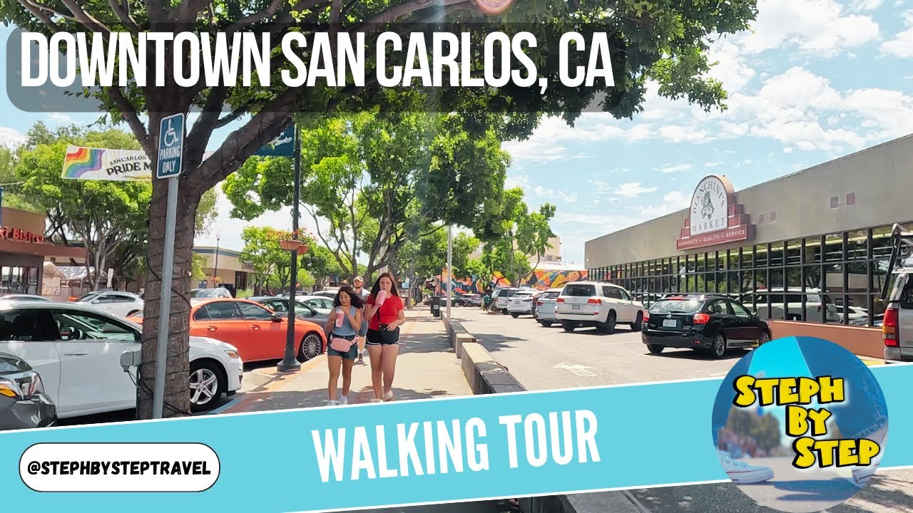 Downtown San Carlos, California: Discover Hidden Gems of Silicon Valley SF Bay Area 4K Walk