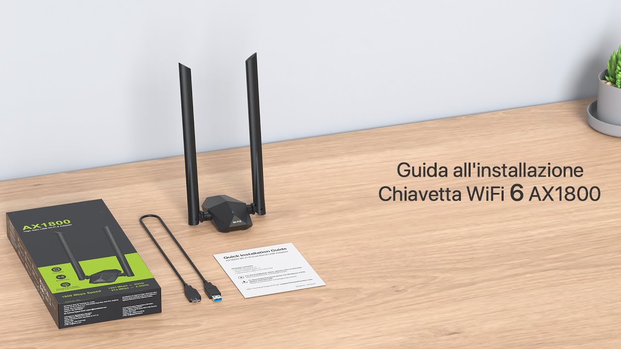 Guida all'installazione Chiavetta WiFi 6 USB a lunga portata AX1800