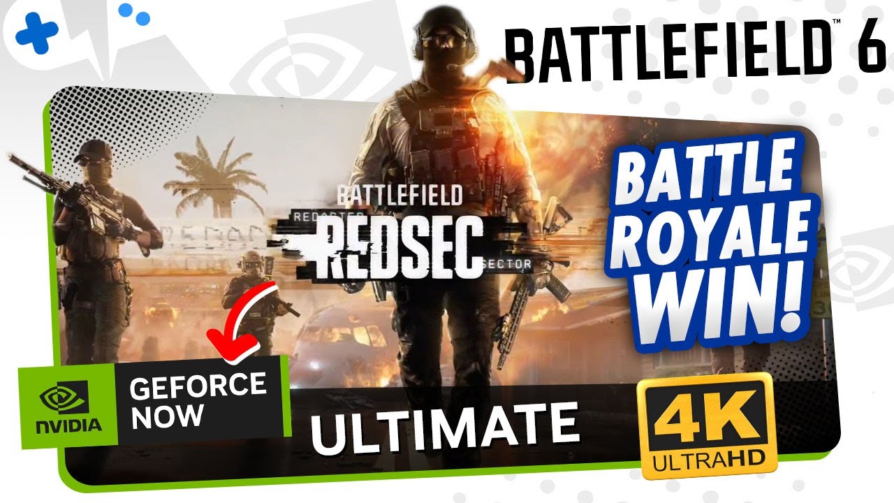 Battlefield REDSEC on GeForce Now ULTIMATE at 4K | Battle Royale WIN!