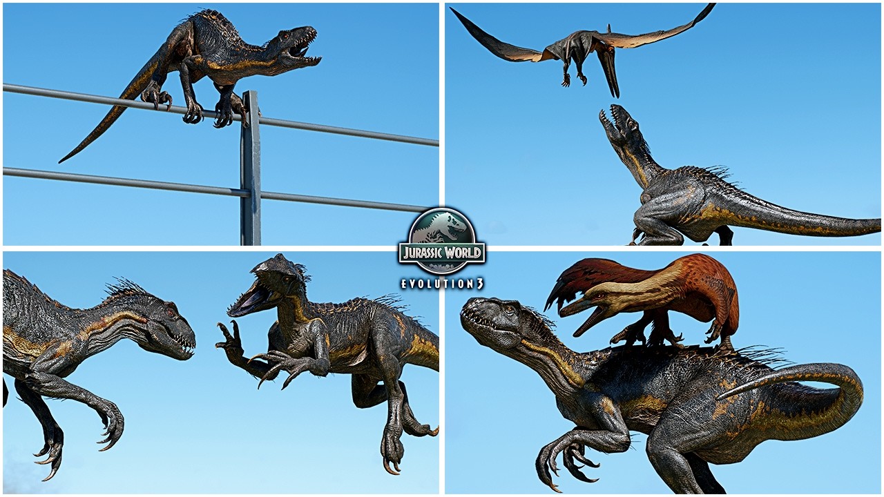 Indoraptor All Abilities & Interactions Showcase in Jurassic World Evolution 3