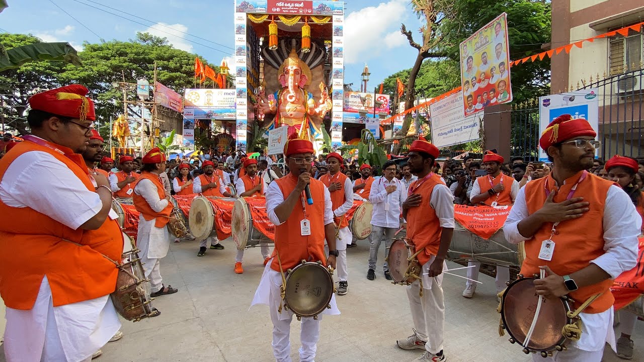 Khairatabad Ganpati 2023 | Mitraangan Dhol Tasha Pathak puneri Dhol at Khairatabad Ganesh 2023