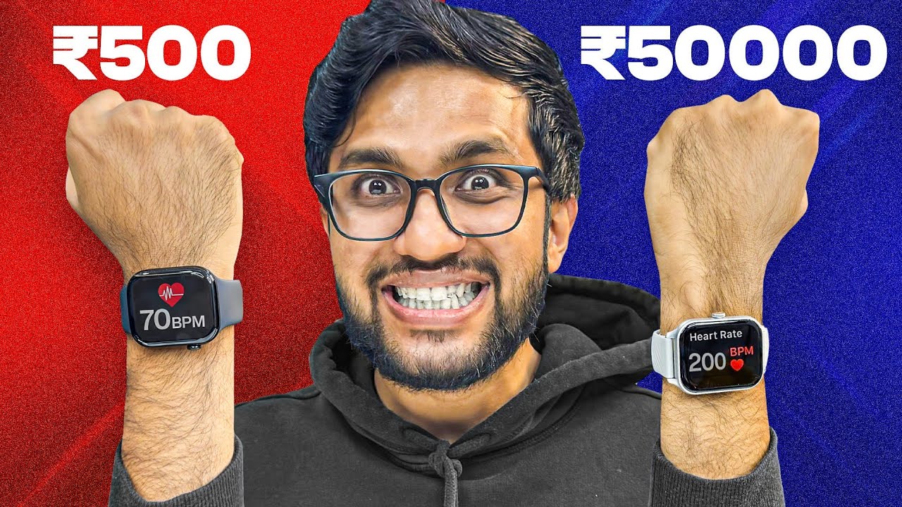 Rs 500 Smartwatch vs Rs 50,000 Apple Watch
