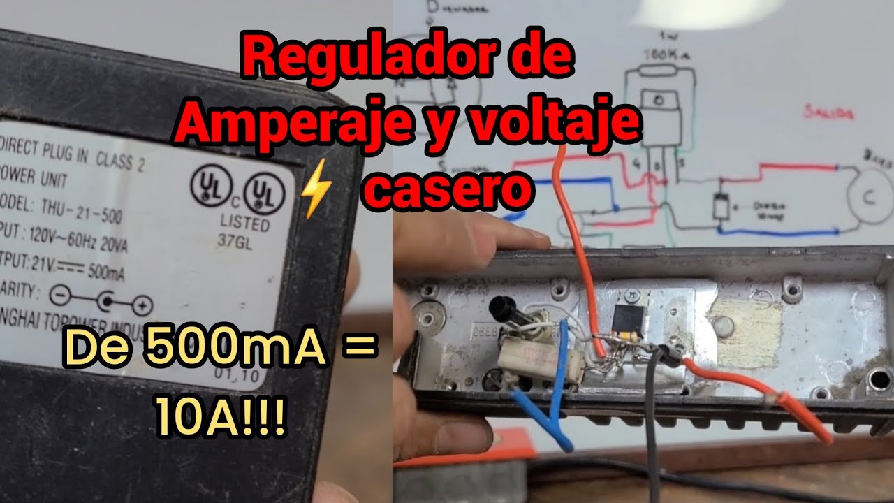Como fabricar regulador de Amp y voltaje a fuente Conmutada,