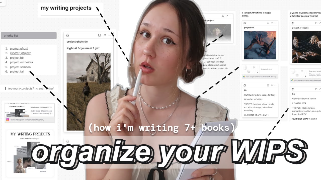 how to organize your writing projects 📑 👩🏻&zwj;💻 (how to manage many WIPS) Scrintal New Canvas
