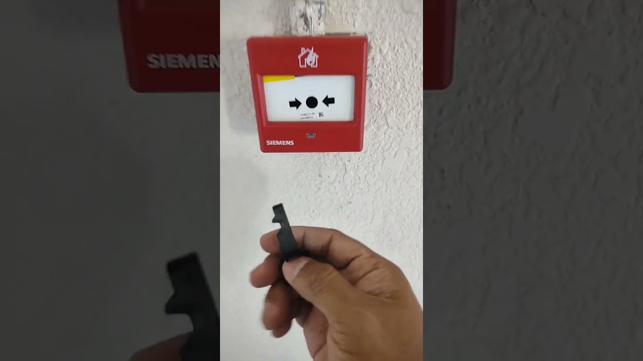 Manual Call Point Reset using key. #siemens  #firealarm #shorts #reels