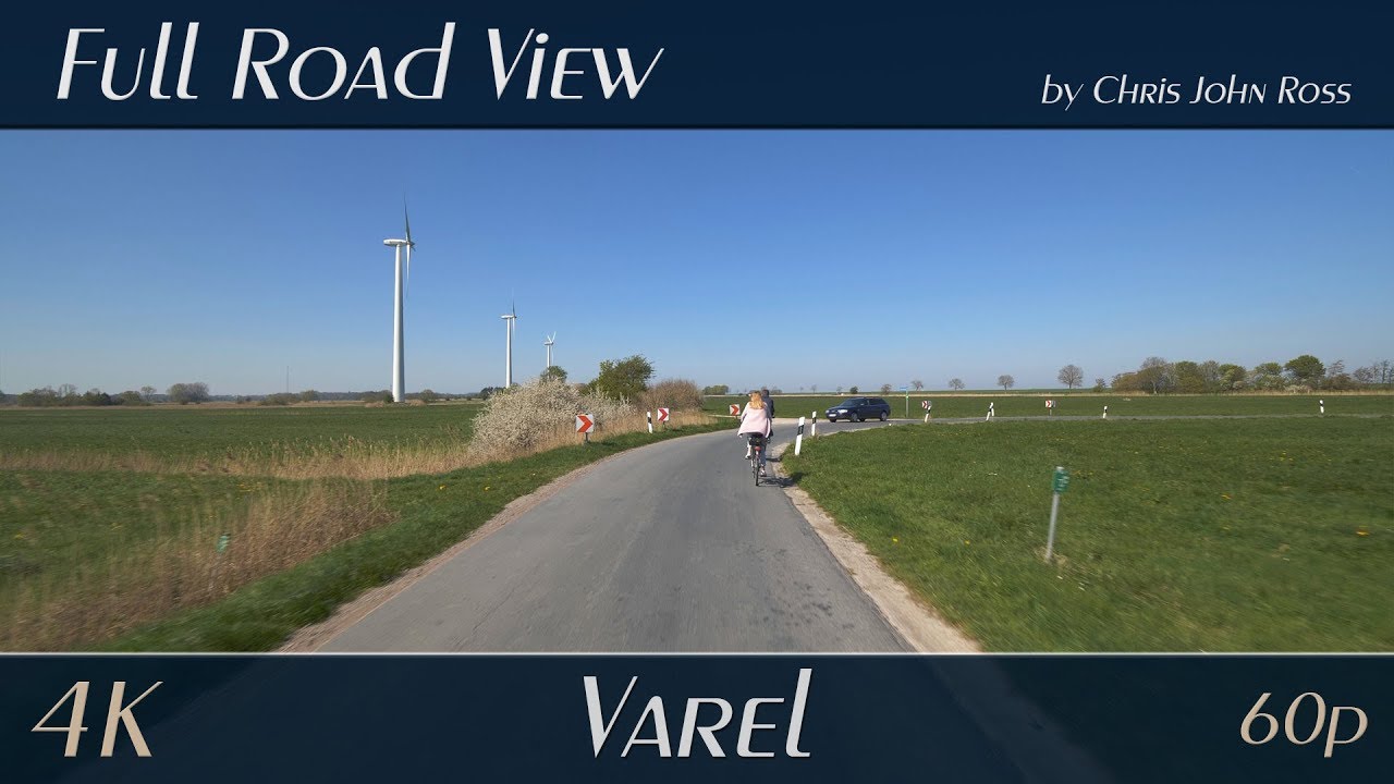 Varel, Landkreis Friesland, Germany: Grodenchaussee - 4K (2160p/60p) Ultra HD