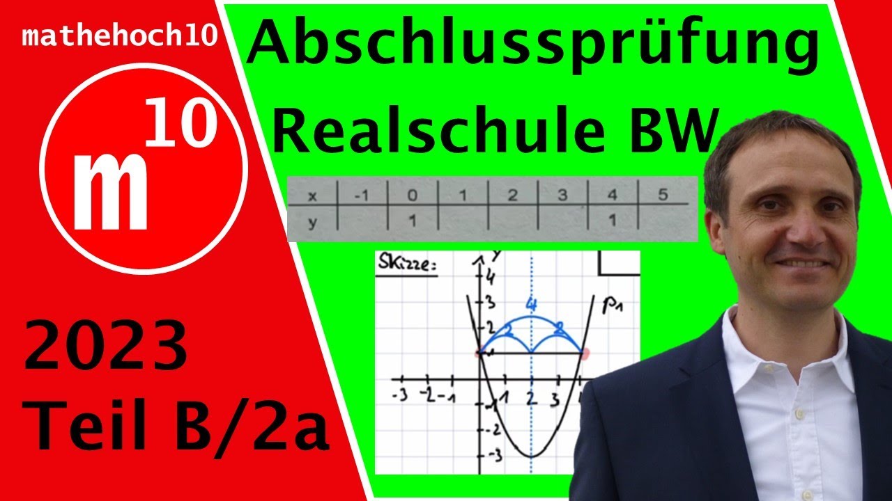 Abschlussprüfung 2023 Teil B Nr 2a Realschule BW I mathehoch10 I einfach erklärt I Mathe Klasse10