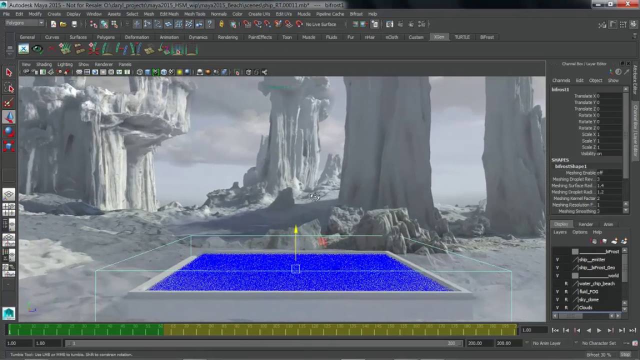 Autodesk Maya - Bifrost procedural effects platform video