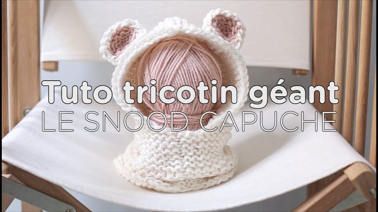 Tuto tricotin : le snood à capuche - 1ère partie / Loom knit a hood - part 1