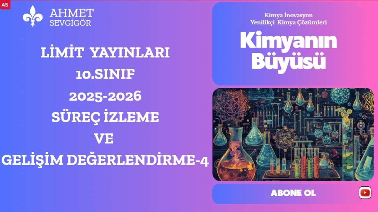 LİMİT YAYINLARI 10. SINIF 2025-2026 SÜREÇ İZLEME VE GELİŞİM DEĞERLENDİRME-4 SINAVI SORU ÇÖZÜMÜ