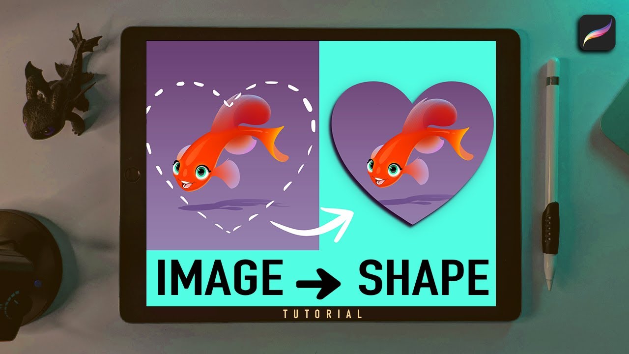Cut an IMAGE into any SHAPE -  Procreate Tutorial