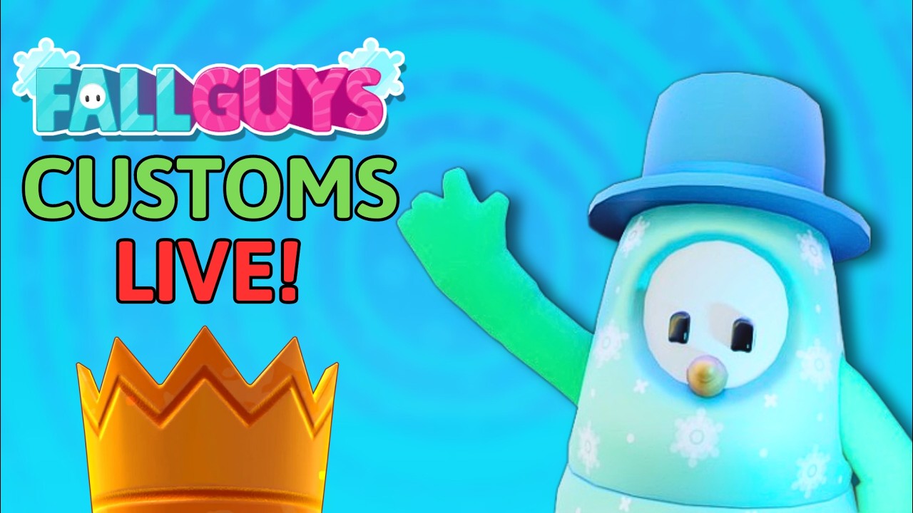 Fall Guys Customs LIVE w/ Viewers! 8,500+ Crowns