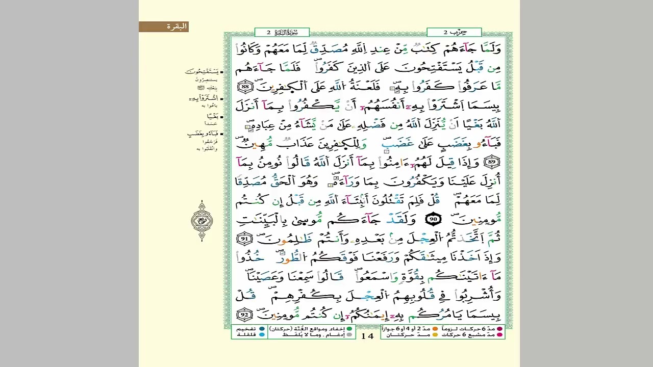 الثمن 3 من الحزب 2 مكرر 7 مرات من المصحف المصور برواية ورش عن نافع للقارئ الشيخ العيون الكوشي