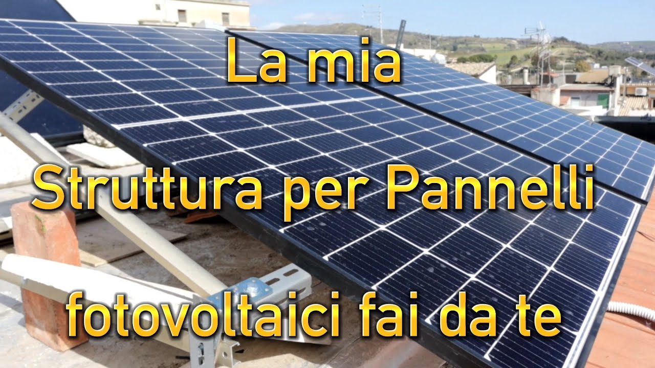 Struttura per 2 pannelli fotovoltaici fai da te