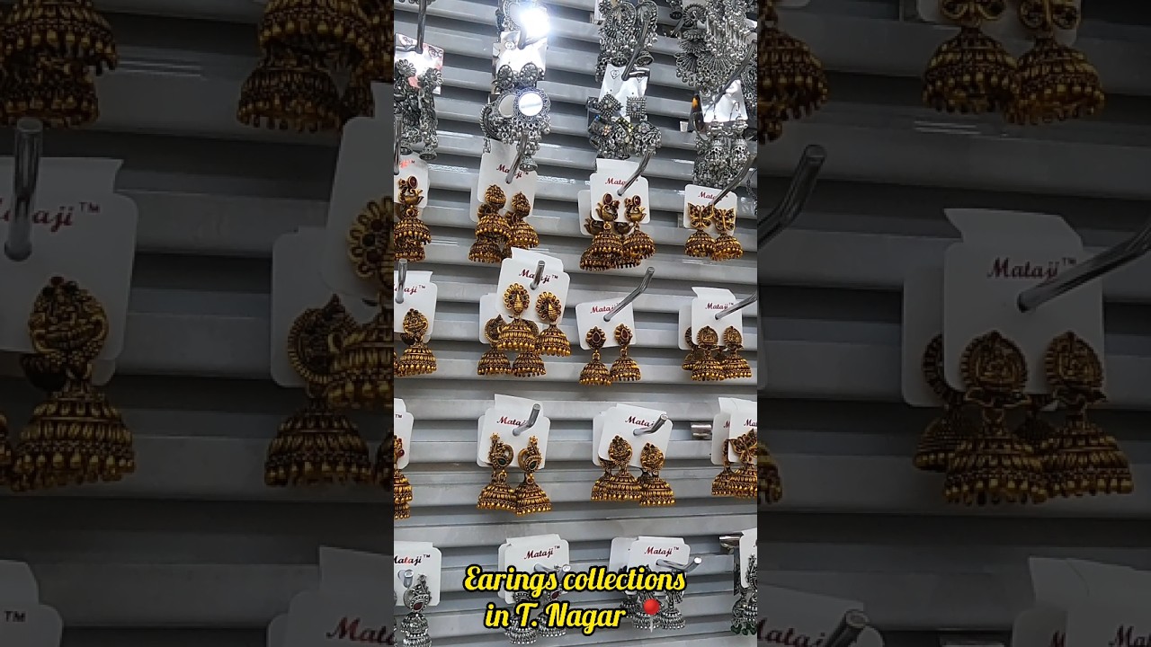 T.nagar earings collections#tnagar#budgetshopping#chennai#pondybazaar#shopping #streetshopping