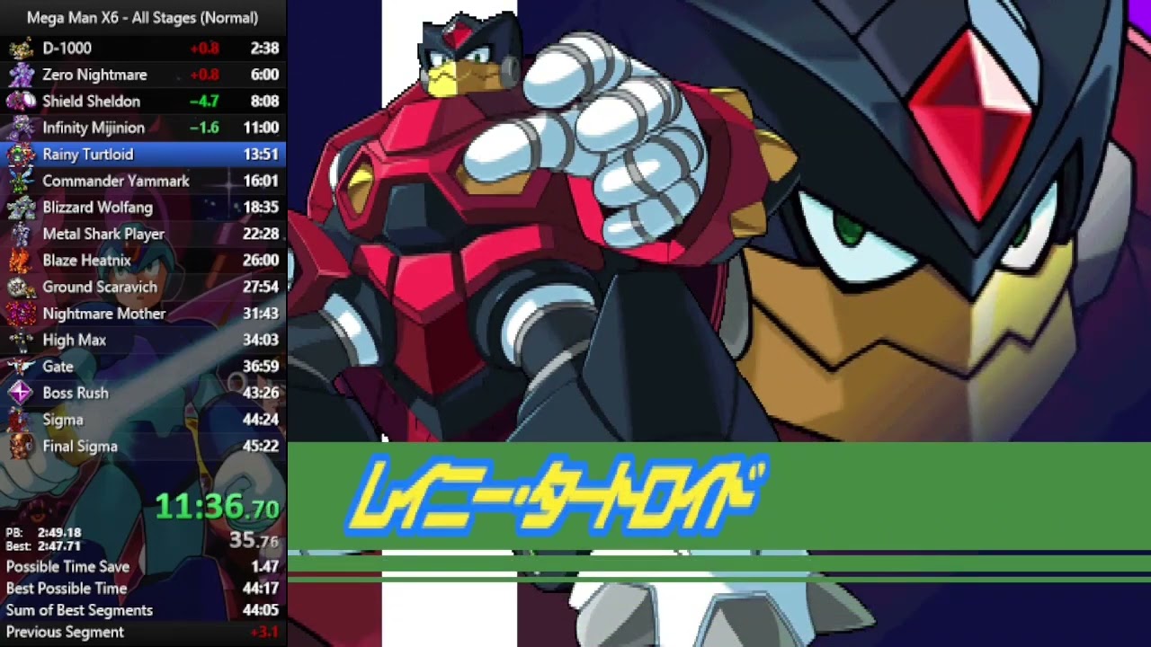 Mega Man X6 All Stages Normal WR in 17:35 IGT