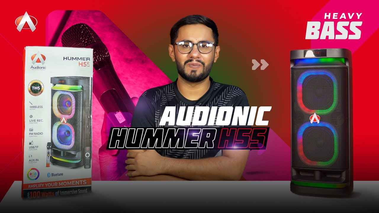 Колонка для вечеринок с микрофоном Dhamakydar - обзор и звуковой тест Audionic Hummer H55.