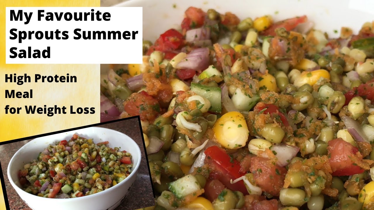 My Favorite Summer Mung Sprouts Salad Recipe | Best High Protein, High Fiber Meal for Weight Loss