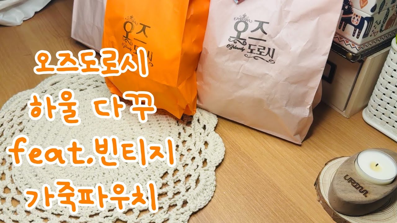 빈티지 감성 가득 ✎ 오즈도로시 하울 & 가죽 파우치 | 다꾸 ASMR | Journaling with Haul Items | Vintage Leather Pouch Haul