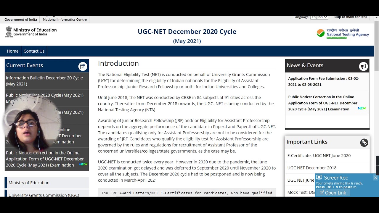 UGC NET 2021 Application Correction (Started) -How to Check UGC NET 2021 Application Correction Form