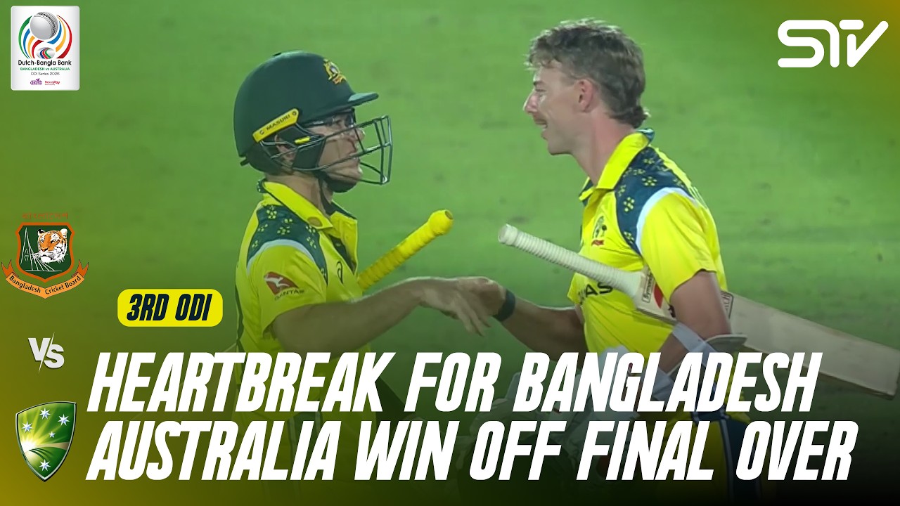 Heartbreak for Bangladesh! Australia Win Off Final Over | Ban vs Aus | M 3 | ODI Series 2026 | M9K1K