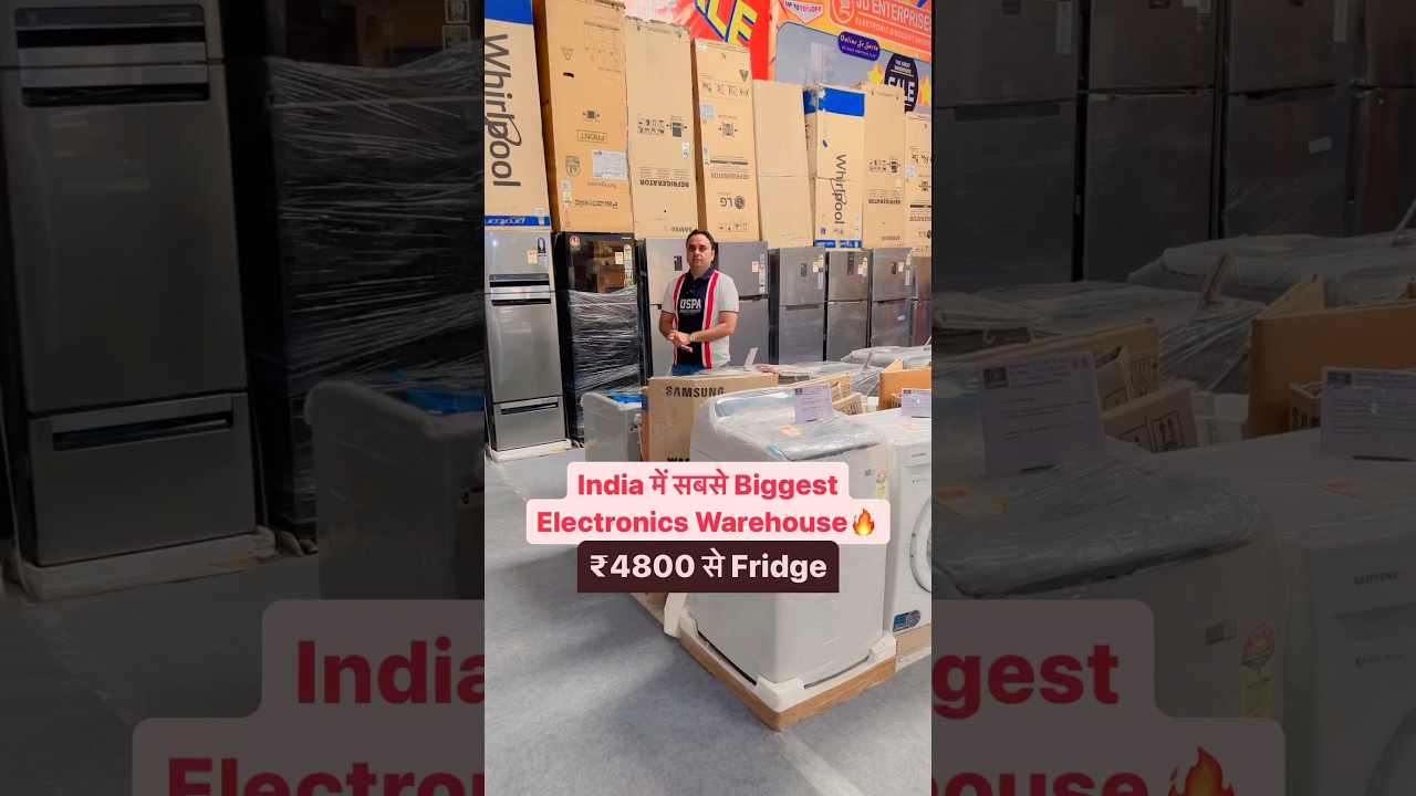 ₹4800 से Fridge India का Biggest Warehouse🔥#wholesaleelectronicsmarket #openboxelectronicswholesale