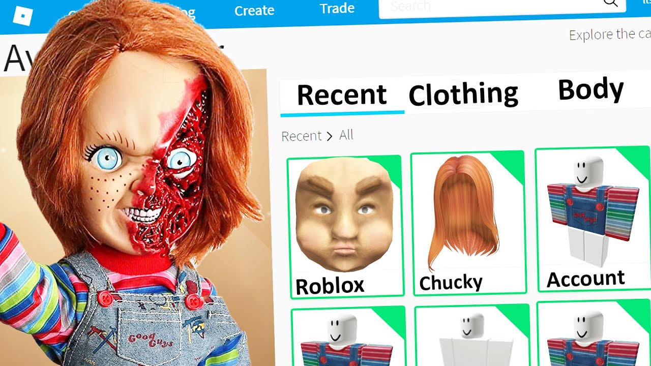 MAKING CHUCKY DOLL a ROBLOX ACCOUNT