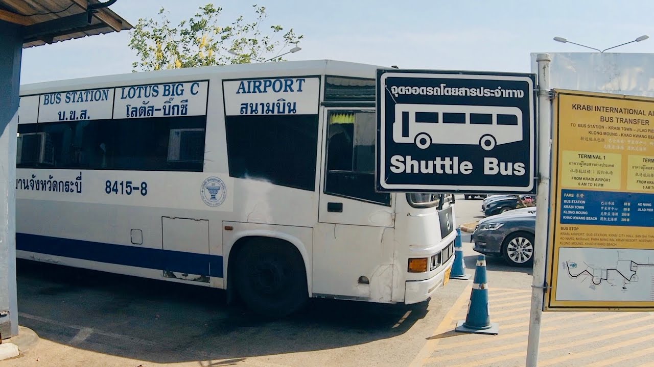 How to ride a bus from Krabi Airport (To Ao Nang Beach)