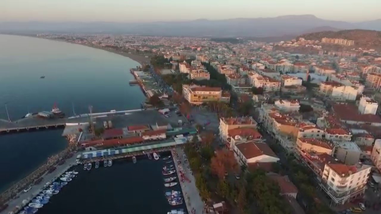 izmir Dikili tanıtım havadan çekim görüntüleridir