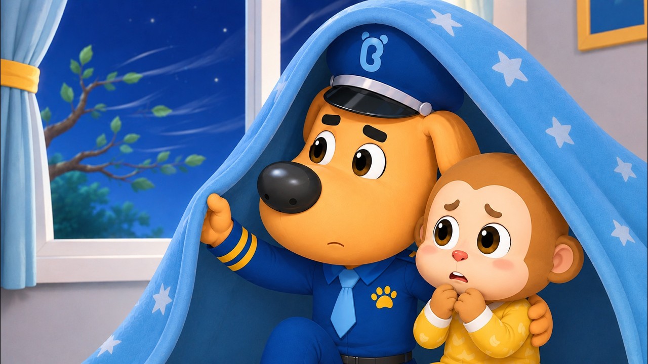 The Ghost out of Window | Safety Cartoon | Cartoon for Kids | Sheriff Labrador