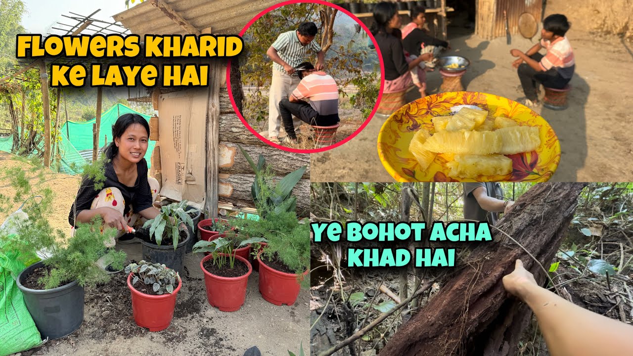 Hum Logo Flowers Kharid Ke Laye Hai || Cutting Hairs