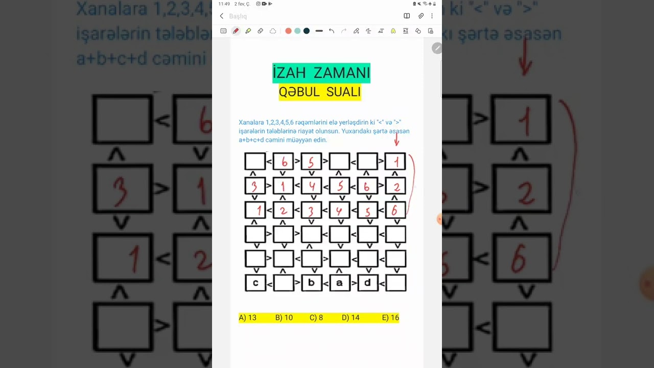 Məntiq, qəbul sualı. Futoshiki bölməsi,mütləq izlə 》》 Qoşqar Əlizadə izahında
