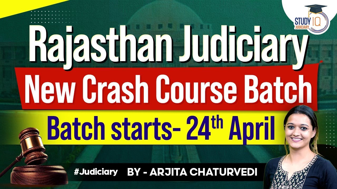 Rajasthan Judiciary Crash Course | Rajasthan Judiciary Preparation |Rajasthan Judiciary Vacancy 2024