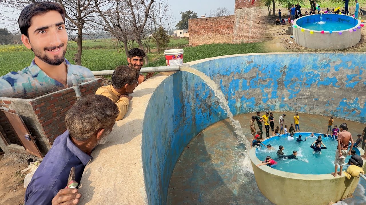 Swimming Pool Start Kar Diya 😍Again | Big Swimming Pool In Village | Hamza Sidhu Pool 🏊‍♂️ 