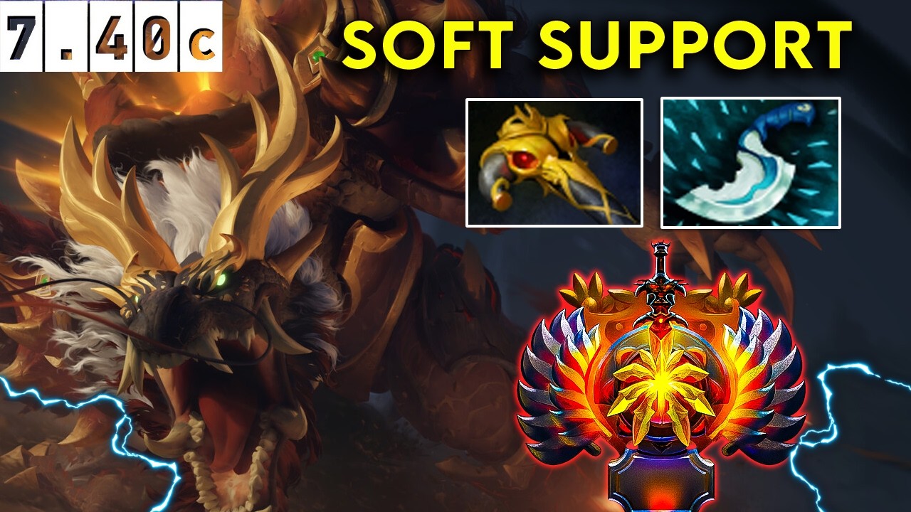 Primal Beast Immortal Soft Support - Dota 2 Patch 7.40C Pro Pub Gameplay