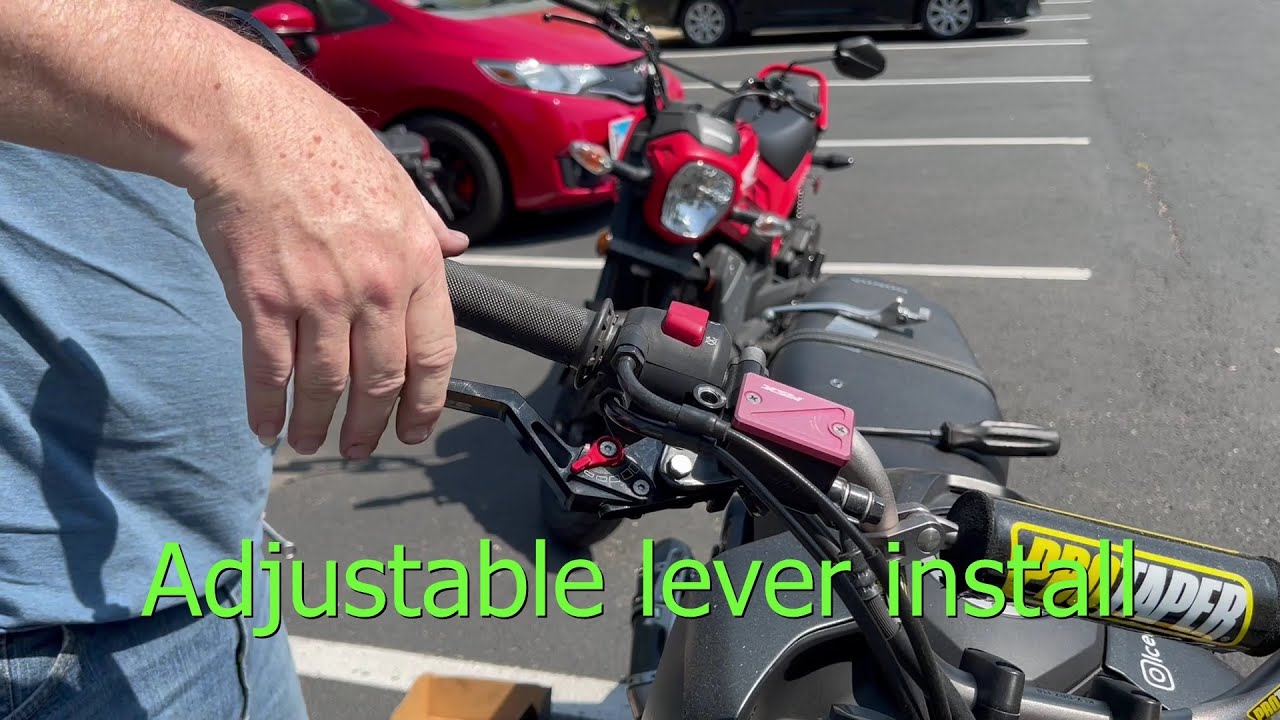 2022 Honda Grom- MZS adjustable lever install and ride