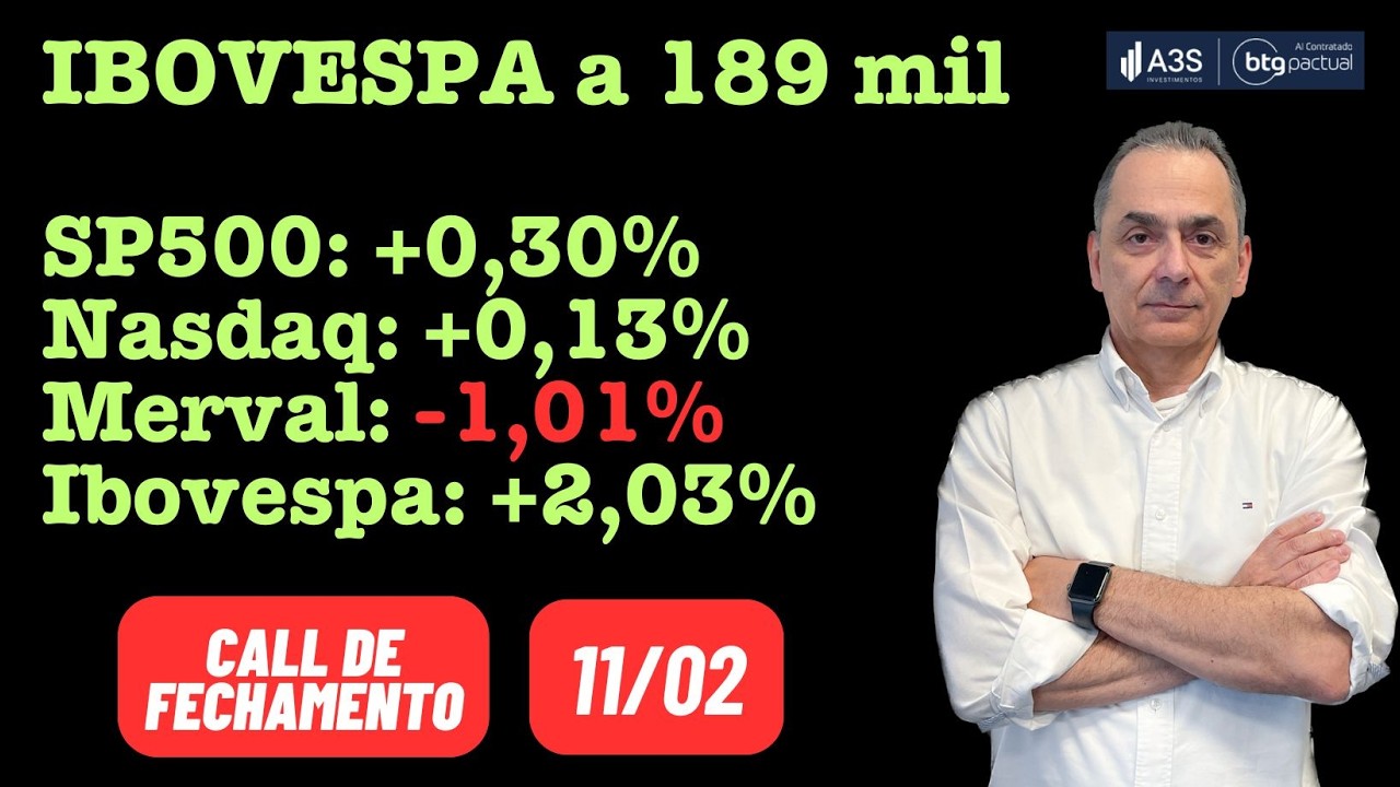 IBOVESPA a 190 mil pontos | Call de Fechamento  11/02/2026 18:15 hs