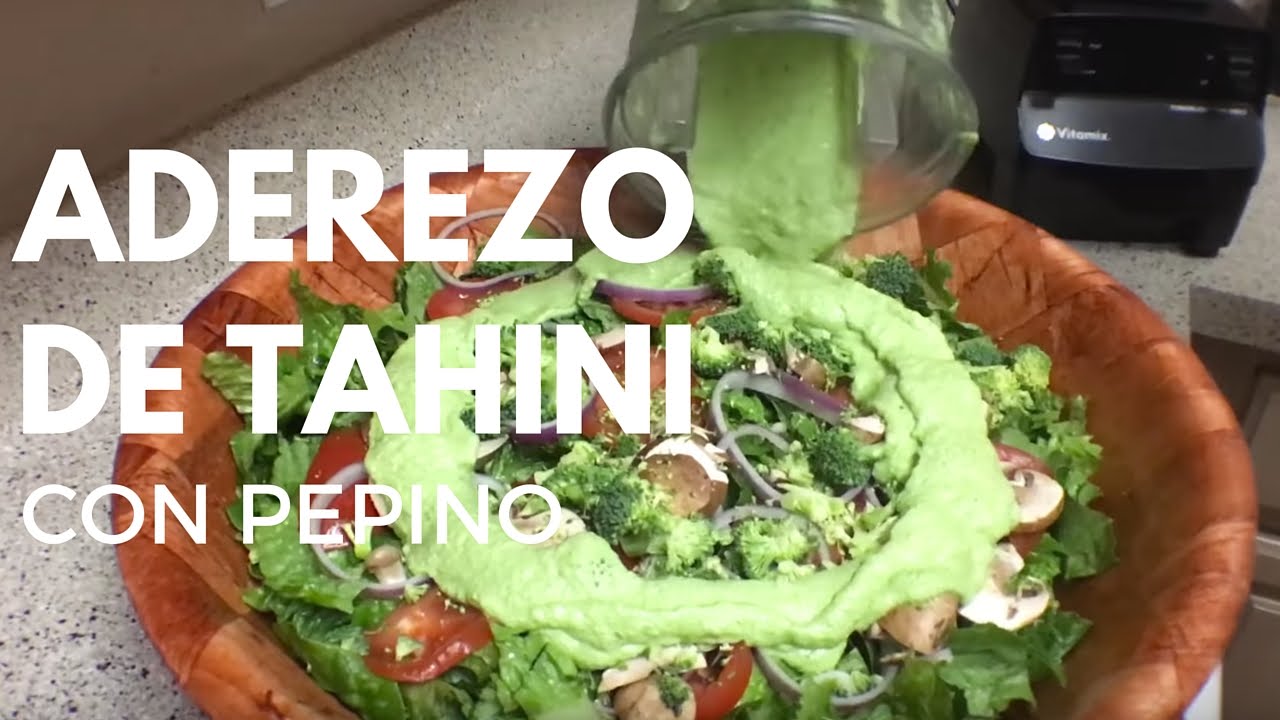 Aderezo de Tahini con pepino | Crudivegano