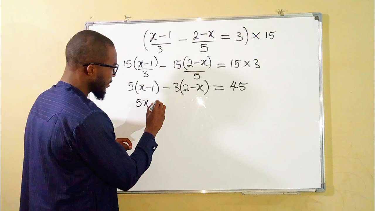 The Simplest Way To Solve An Algebraic Equation That Contains Fractions
