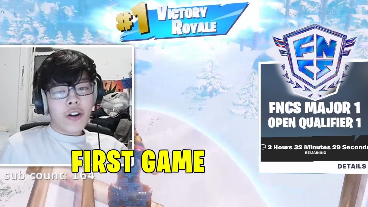 AsianJeff выигрывает свою первую игру FNCS Major 1 Open Qualifier 1 с OliverOG