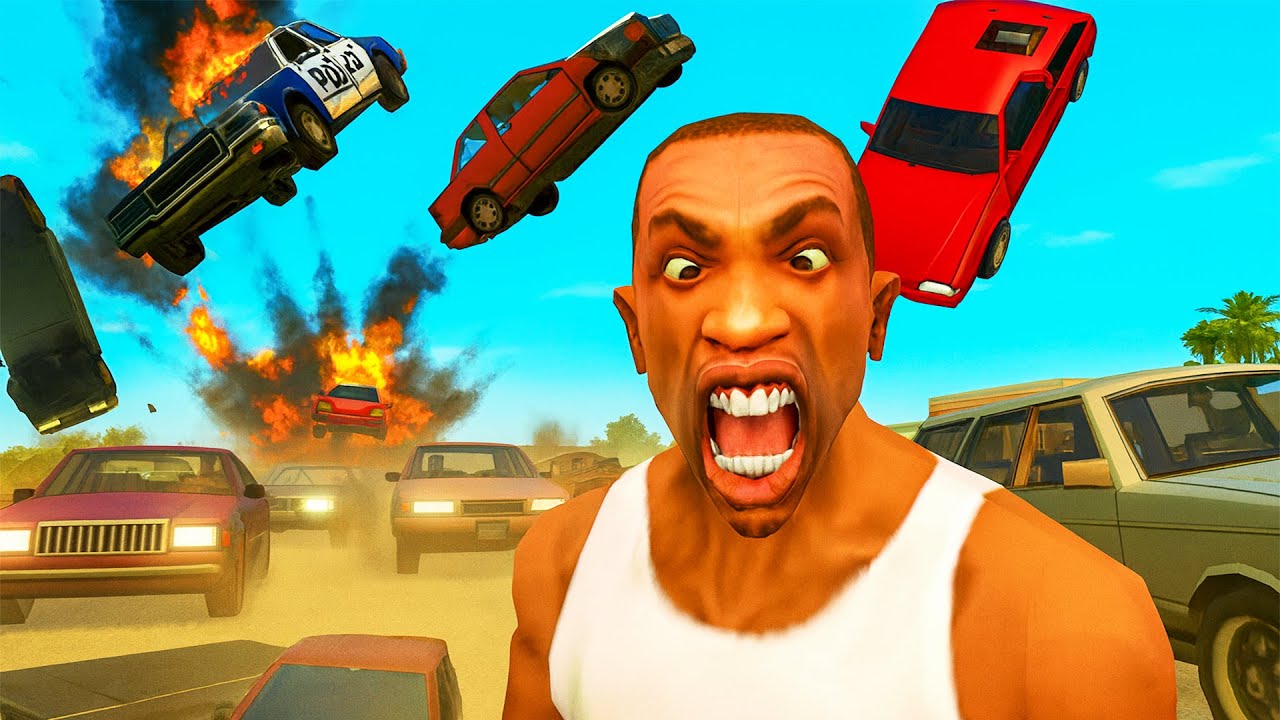 JOGUEI O MOD DO TRÂNSITO MAIS DESTRUIDOR NO GTA SA (Los Santos maluca)
