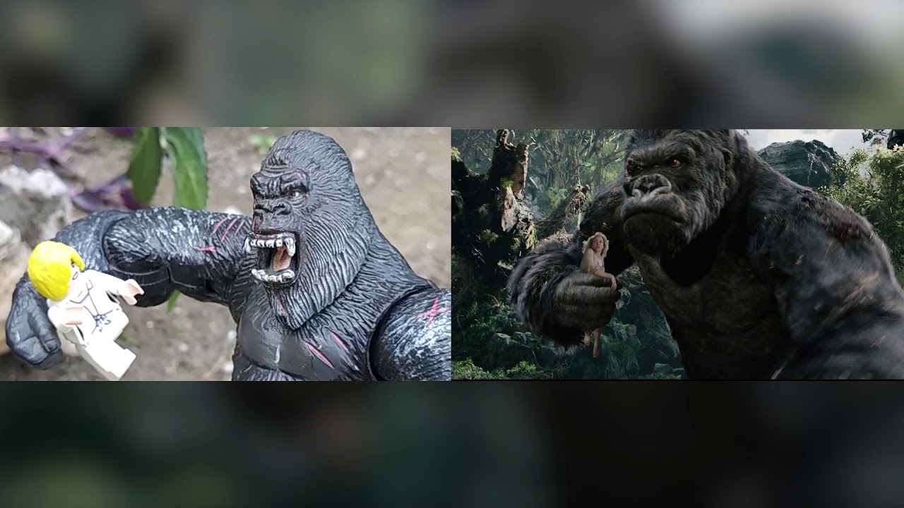 King Kong VS  V REX Comparative toy movie clip