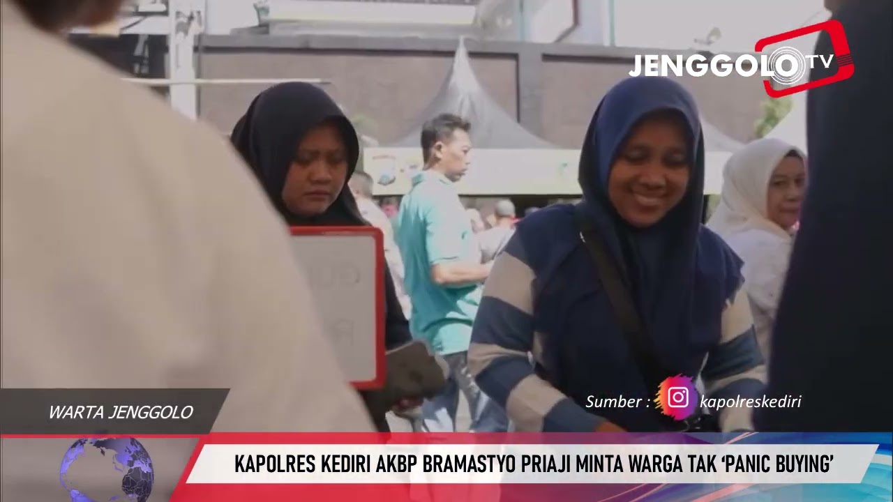 KAPOLRES KEDIRI AKBP BRAMASTYO PRIAJI MINTA WARGA TAK &lsquo;PANIC BUYING&rsquo;
