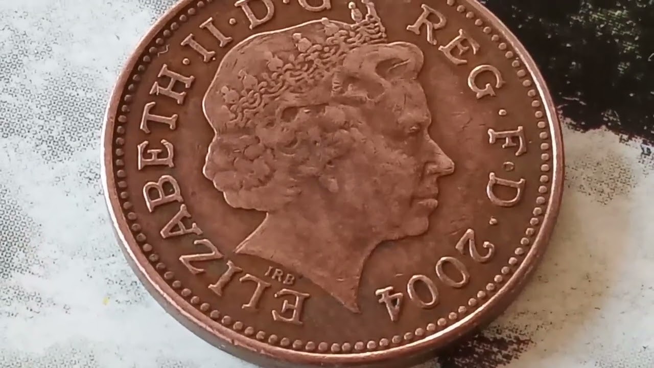 Rare Error UK 2004 One Penny Coin Elizabeth II