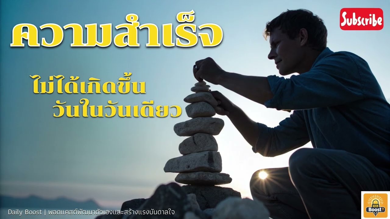 “ความสำเร็จไม่ได้เกิดขึ้นในวันเดียว แต่มันเกิดจากทุกวันที่คุณไม่หยุดเดิน” #DailyBoost #พัฒนาตัวเอง