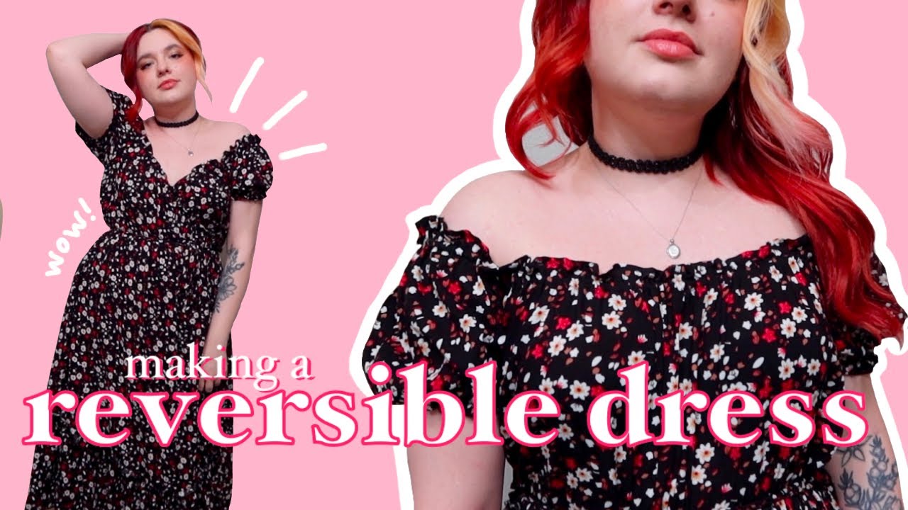 making a vintage REVERSIBLE dress!