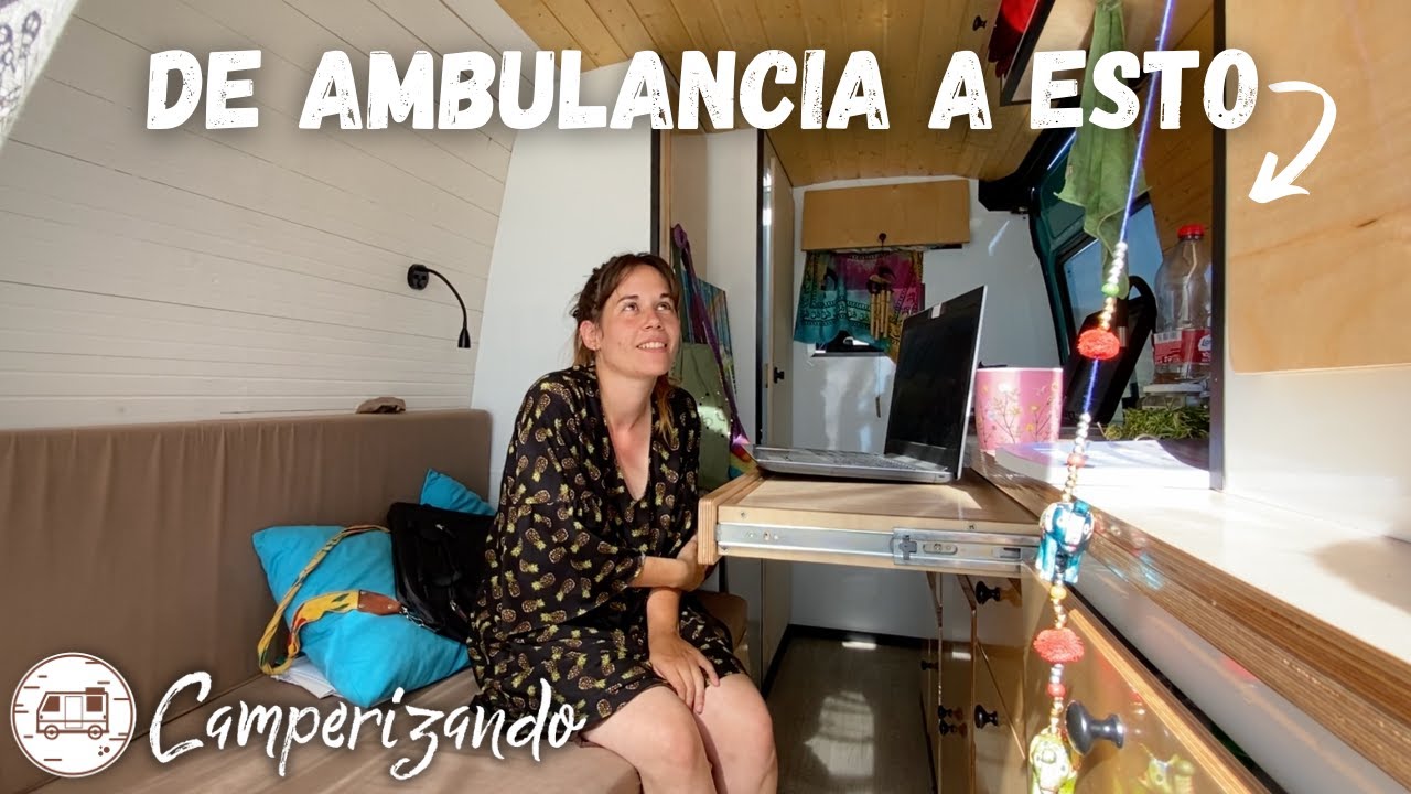De AMBULANCIA a HOGAR. La casa e historia de Luz con su FURGONETA CAMPER 😍✨ | VANTOUR Iveco Daily