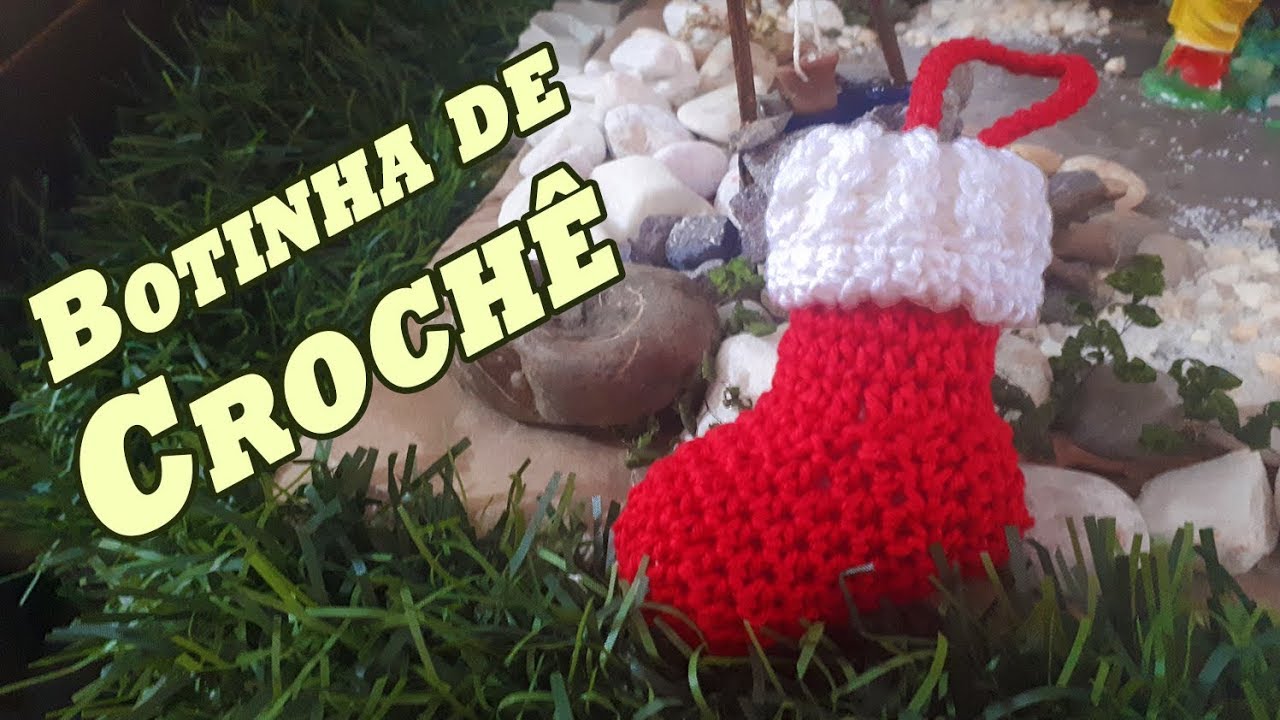 Botinha de Crochê Natal - Line Therapy