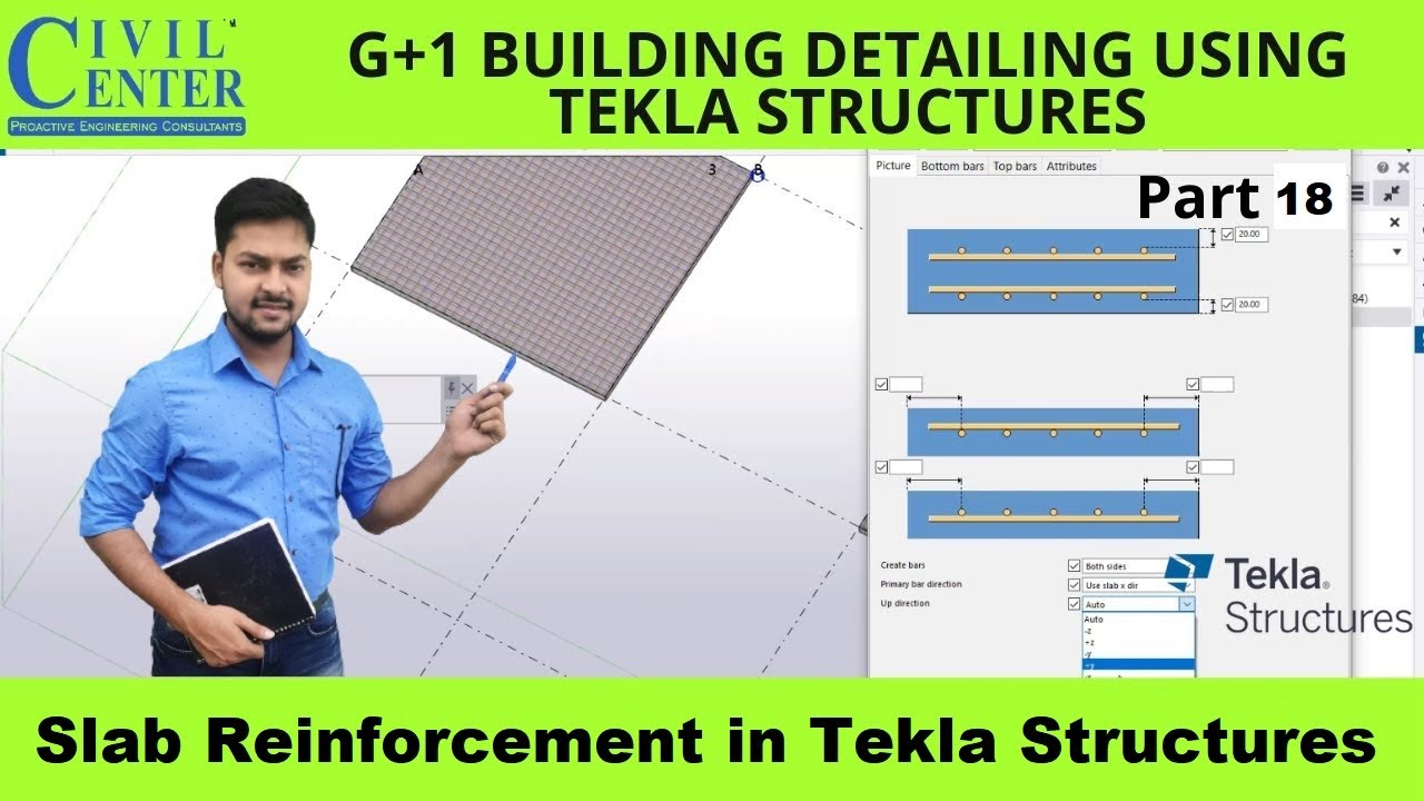 Slab Reinforcement in Tekla Structures  || RCC Structures || Tekla Structures Tutorial
