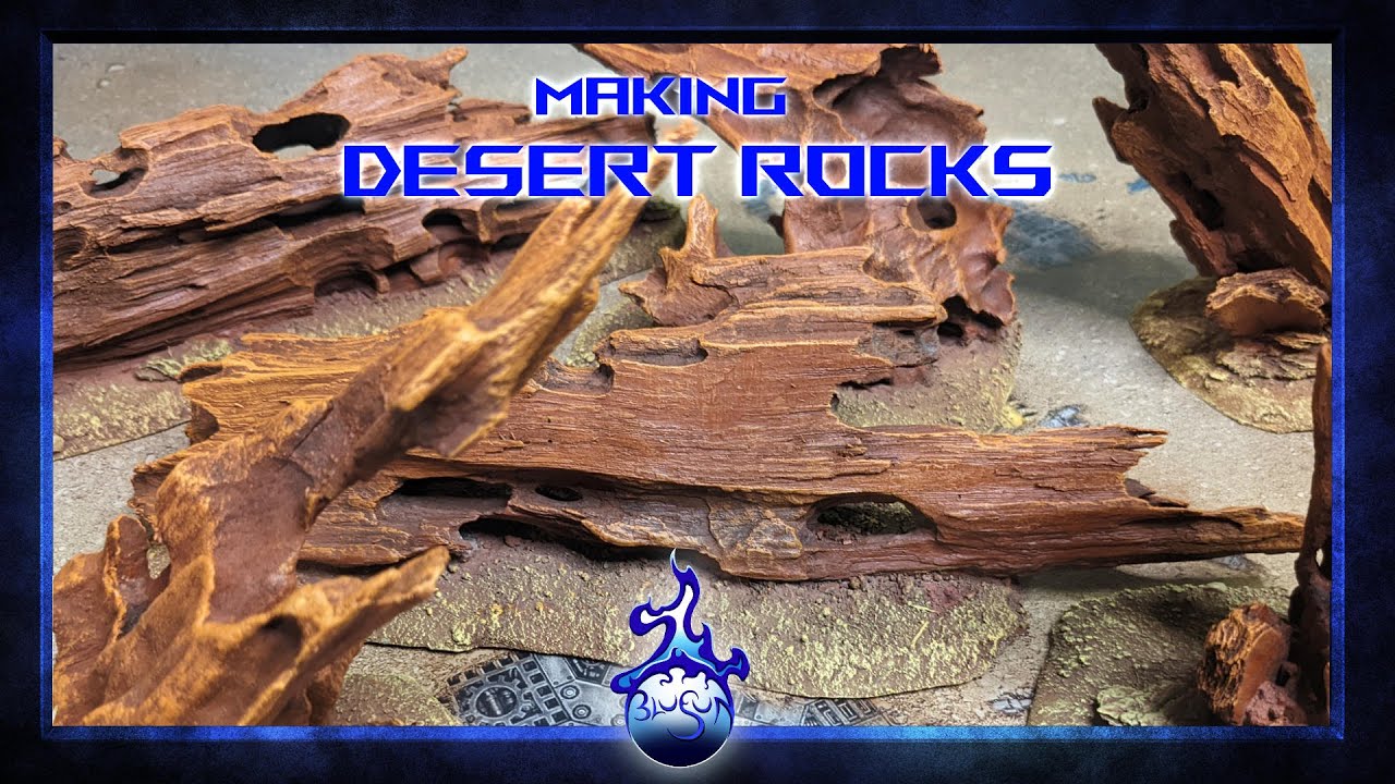 Easy to Make Desert Rocks for Your Gaming Table.